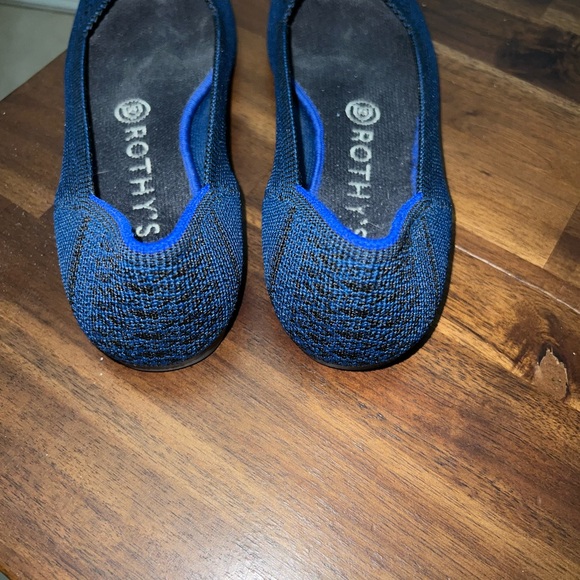 ROTHY'S The Point Flats Teal Python Blue - Picture 7 of 9